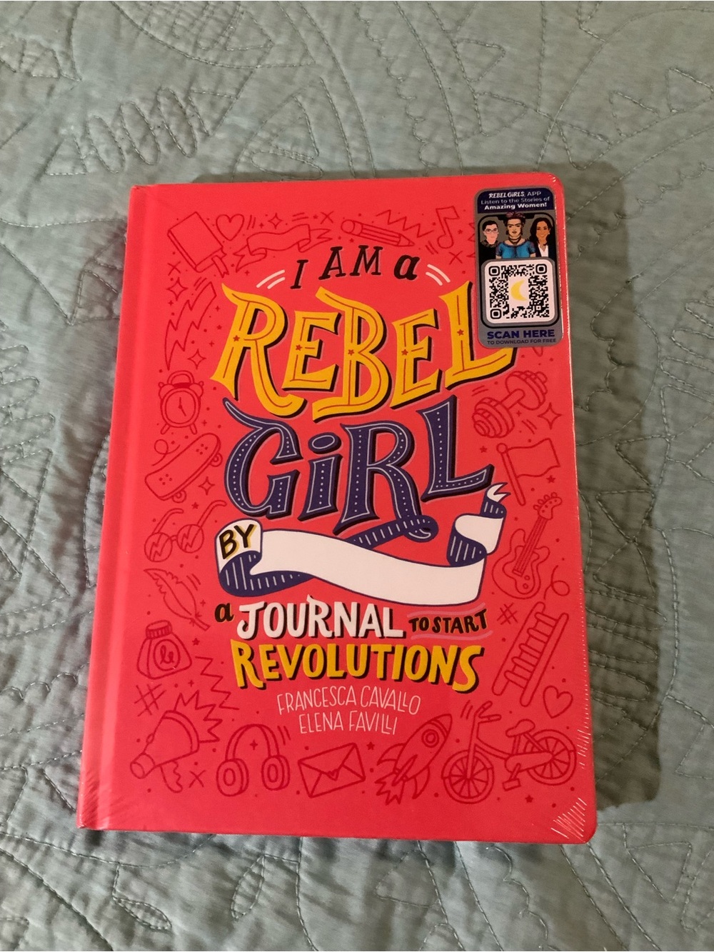 NWOT IAm a Rebel Girl Journal - Bright Coral Red Cover